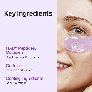 No.9 NAD+ Collagen Gel Eye Patches- Peptid, Kafein ve Niasinamidli Göz Altı Jel Pedleri 5 Çift