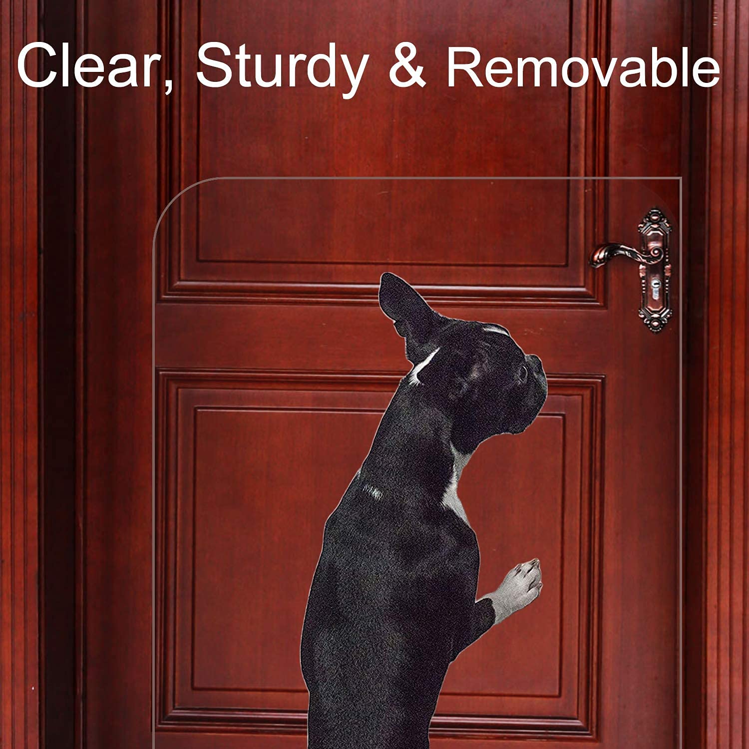 Türschutz Vor Haustier-Kratzern | Transparent PVC | 79x50cm | Selbstklebend | Für Hunde & Katzen