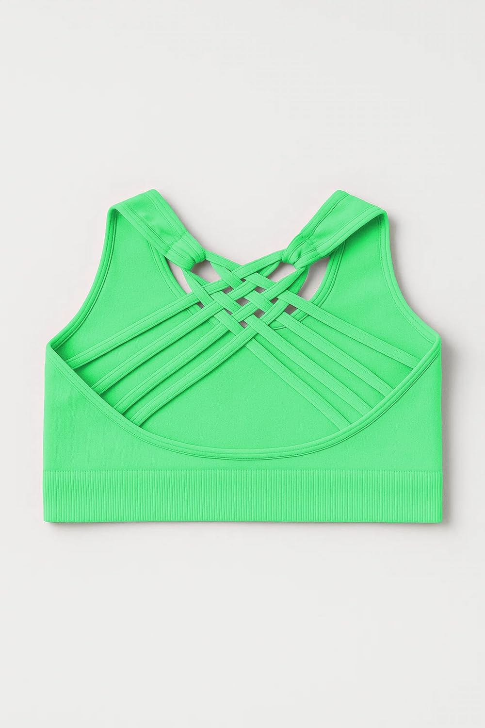 Kurve Girl’s Seamless Strappy Back Stretchy Crop Undershirt Bra, Made in USA - Image 3