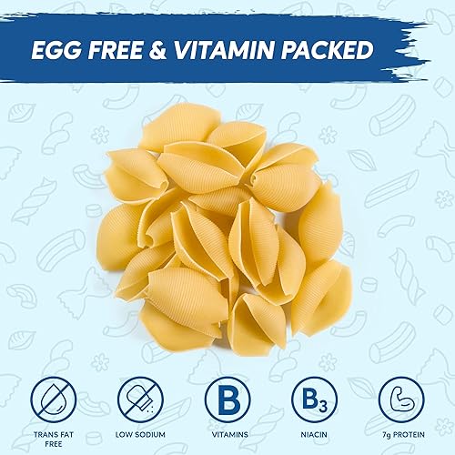 Vista 6 de Chuster Conchas de pasta jumbo Fideos de macarrones enriquecidos con vitaminas para carne, queso y salsas a base de mantequilla Nuestra pasta