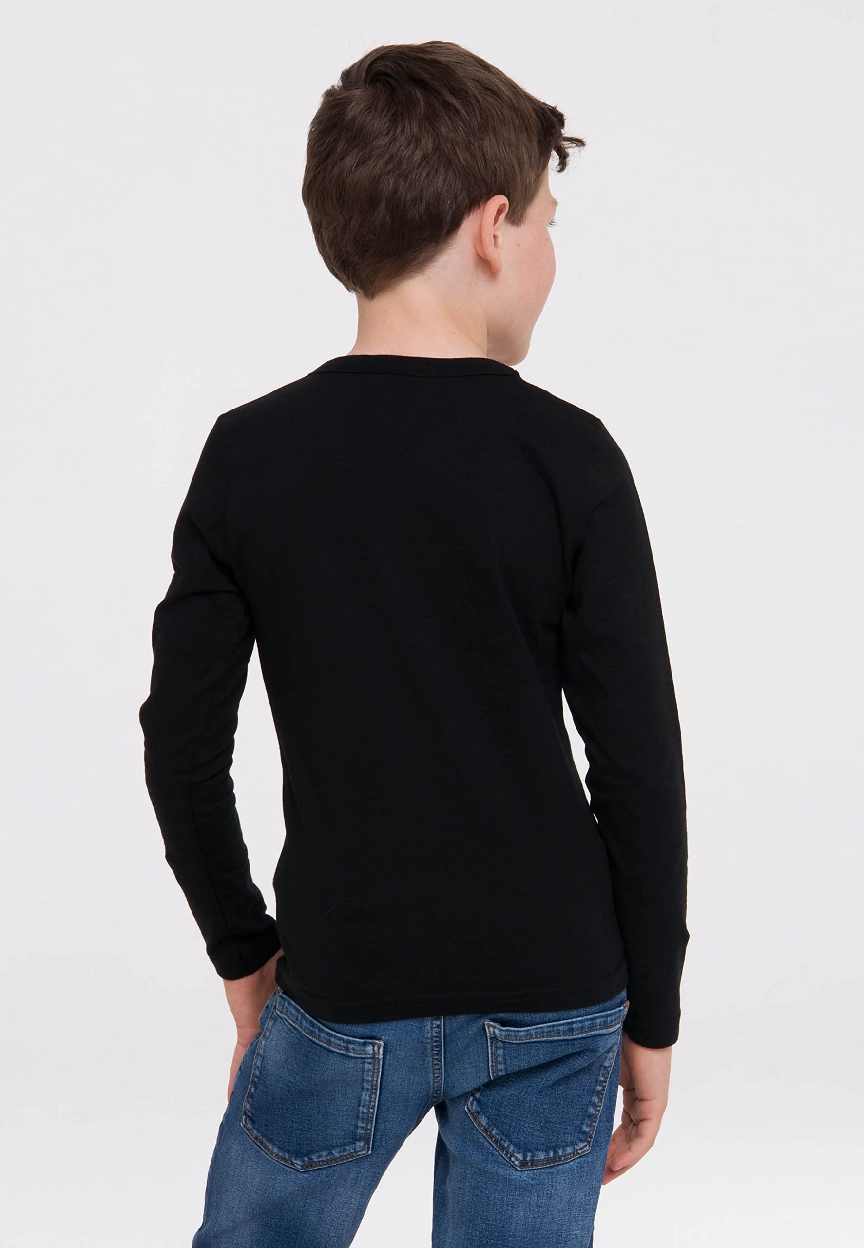 Logoshirt®️ DC Comics I Batman I Logo I Maglietta I T-Shirt Stampate I Cotone I Bambini I Ragazzo I Manica Lunga I Design Originale su Licenza