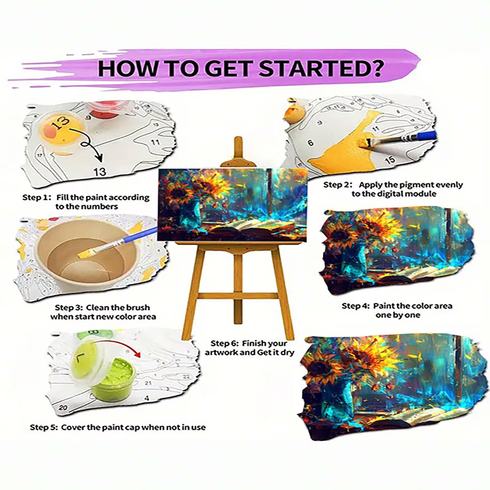 YALNSENN Pintura por Números para Niños y Adultos, Pintar Numeros Adultos Libro Creativo Manualidades Kit para Niños y Niñas 6+ Años, 60x120cm Flor, Cuadro Pintar por Numeros X-R-N