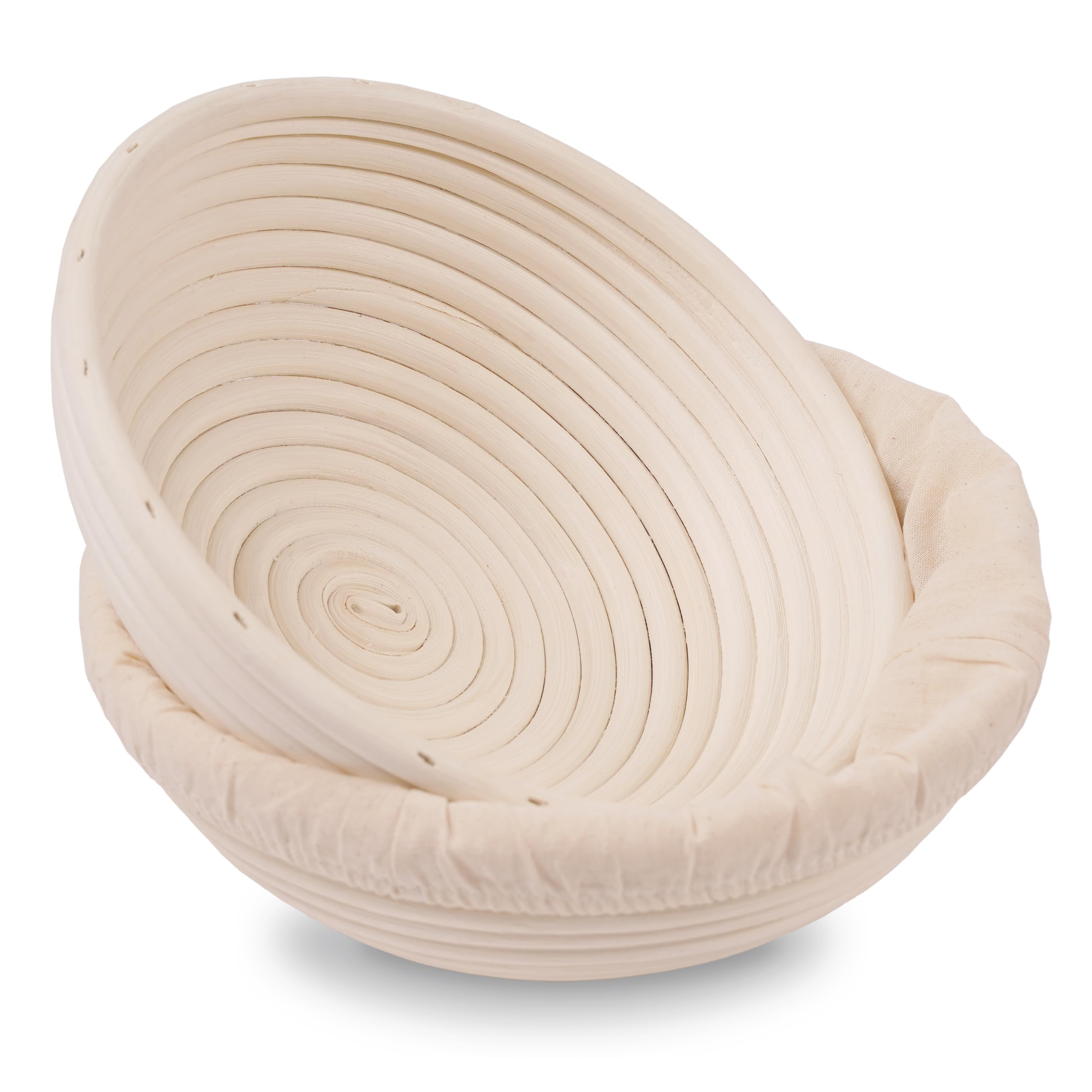 Cestino per la lievazione del pane in rattan naturale Cestino per il pane in vimini fatto a mano in rattan Fermentazione dell'impasto Cestino per il pane Banneton a lievazione naturale