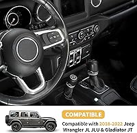 Vista 6 de Cubierta de aluminio para interruptor de ventana, accesorios interiores compatibles con Jeep Wrangler JL JLU y Gladiator JT 2018-2025 (cromado)