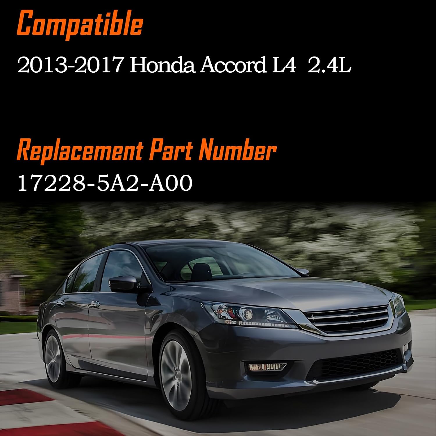 Air Intake Hose Compatible with Honda Accord 2.4L 2013-2017 Intake Filter Tube Replace# 17228-5A2-A00 696-050 Air Intake Duct Tube Boot