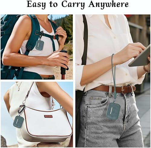 Miniatura 8 de MATEPROX Diseño floral compatible con Pro 3 funda con llaverocorrea de mano, Pro 3 generación 2025 cubierta protectora de silicona para auriculares