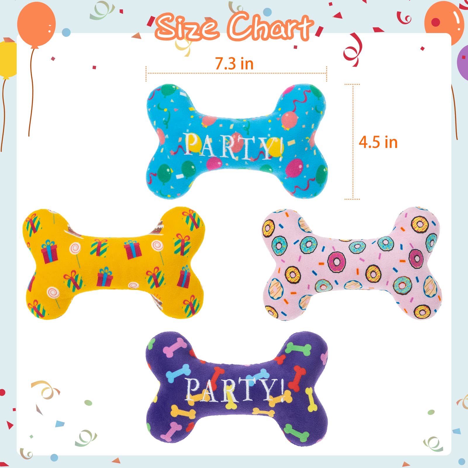 SCENEREAL Giocattoli Squeak per cani di piccola taglia