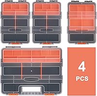 Vista 2 de Makitoyo MP009 Hardware & Parts Organizers Versatile and Durable Storage Toolbox, 4PCS Set