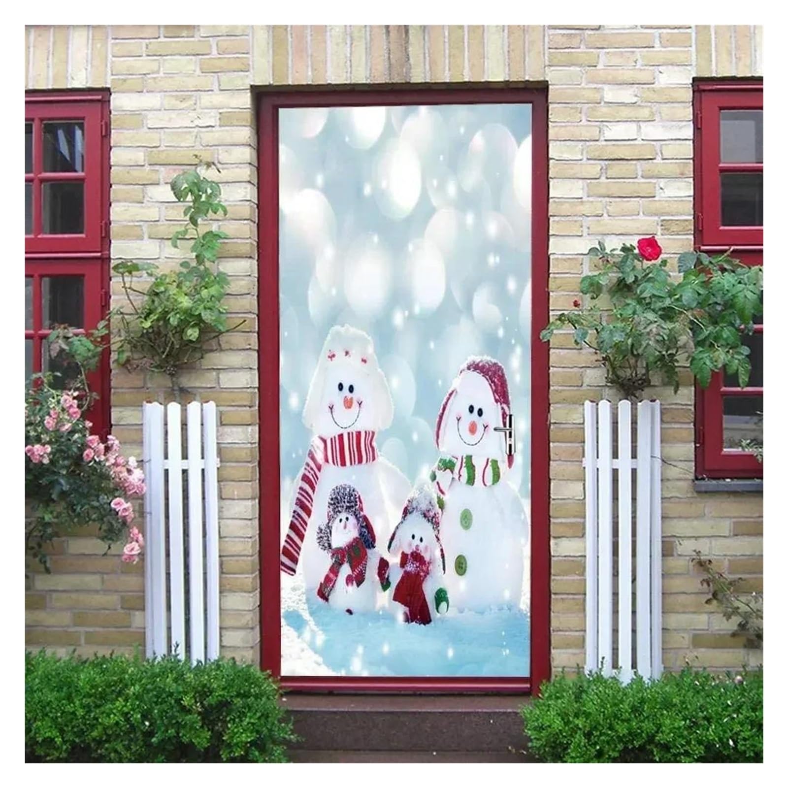 Autocollant mural Noël grand format 85x215cm motif cloches I