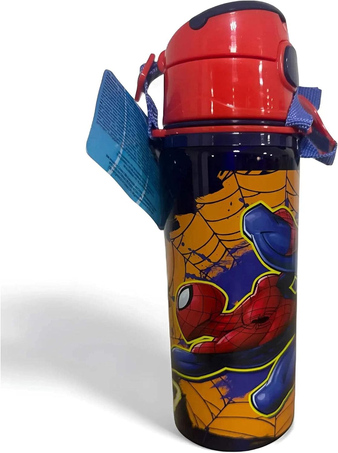 Kids Licensing - Botella de Agua Niños y Niñas - Cantimplora de Aluminio con Asa y Cierre de Clic, Libre de BPA y Toxinas, 600 ml, Diseños Infantiles