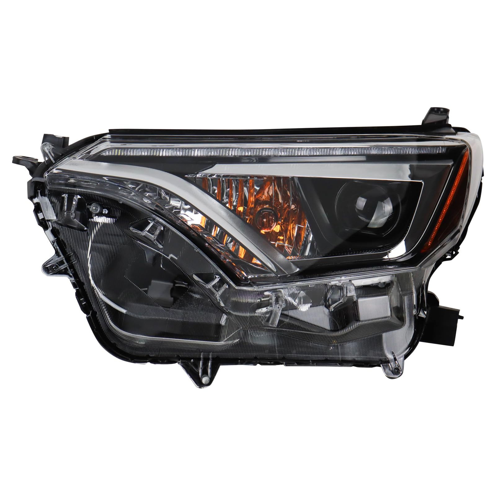 TRQ Driver Side Headlight Assembly LED Compatible with 2016-2018 Toyota RAV4 Japan Built TO2518190
