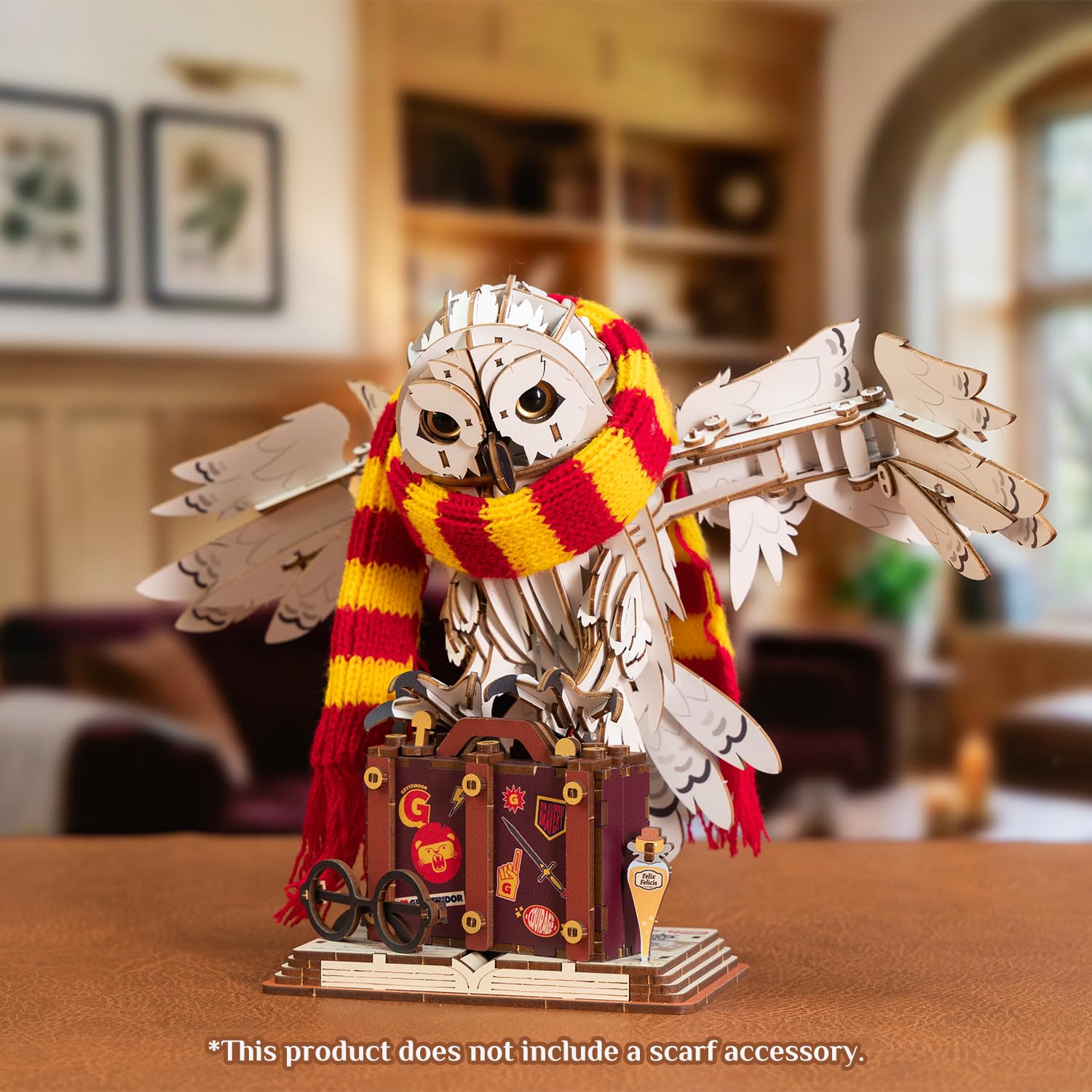 PUREMIND Harry Potter Hedwiga, mechaniczne puzzle 3D, oficjalna licencja | Ruchome skrzydła, obracana głowa, szczegółowy model sowy, montaż bez pośpiechu, dekoracja na biurko lub do witryny