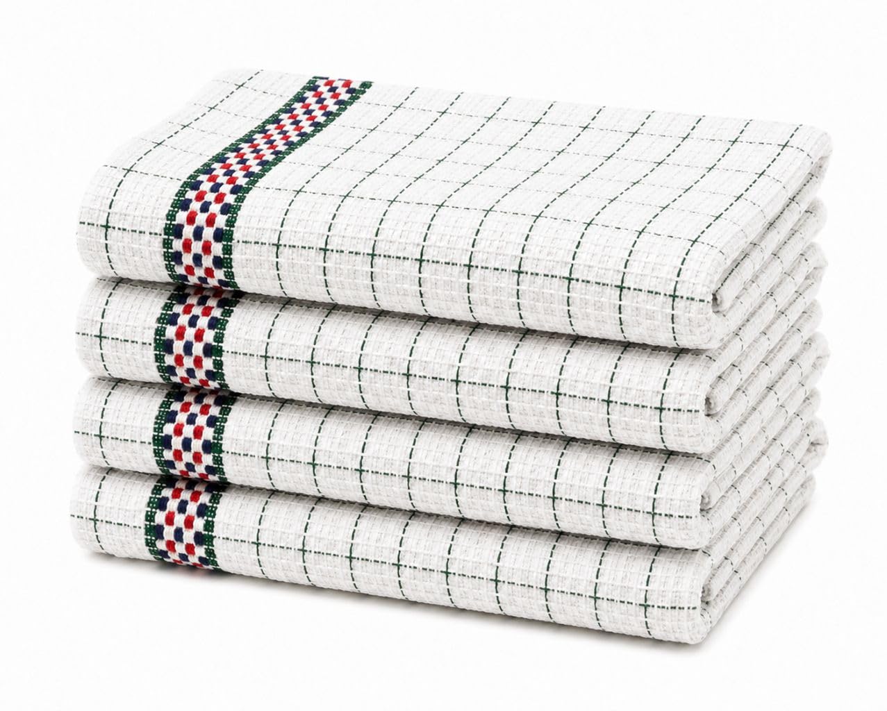 Soodie&Zuzu's Hawai Tea Towels, 100% Cotton, Pack of 2, 50x70cm, Kitchen Towels - Green