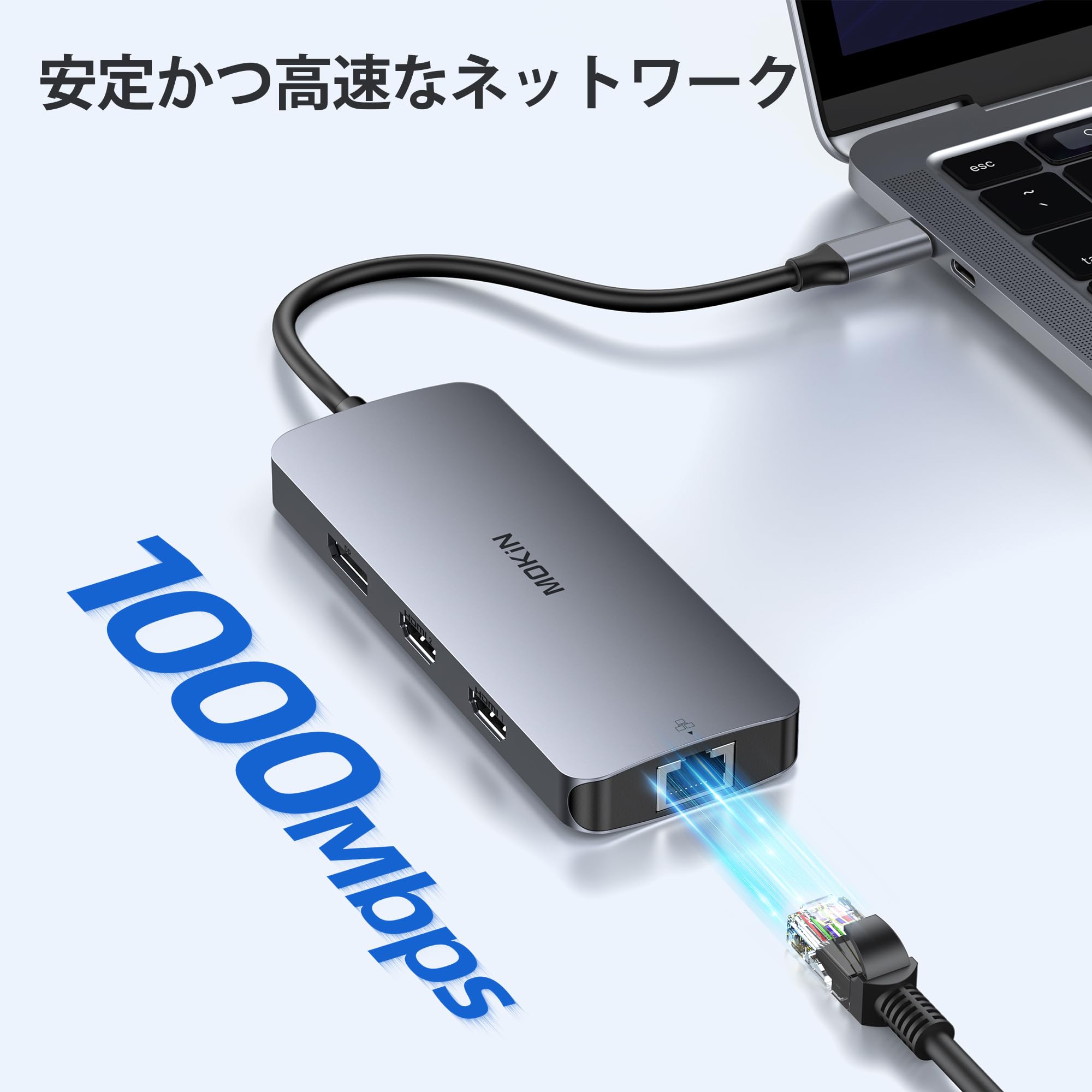 MOKiN USB C ドッキングステーシム 3 画面出力 トリプルモニターha Amazon.co.jp: MOKiN USB C ドッキングステーション 3 画面出力 HDMI2