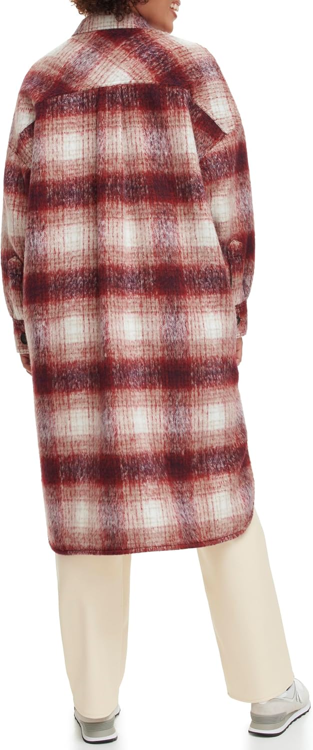 Levi's womens Long Plaid Flannel Shirt Jacket - Image 3