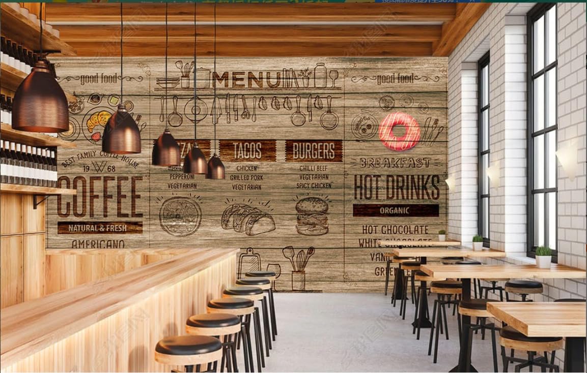 Niestandardowa fototapeta 3D popołudniowa herbata kawa restauracja tło ściana salon, sypialnia hotelowa, tło ściana - 200 cm x 140 cm