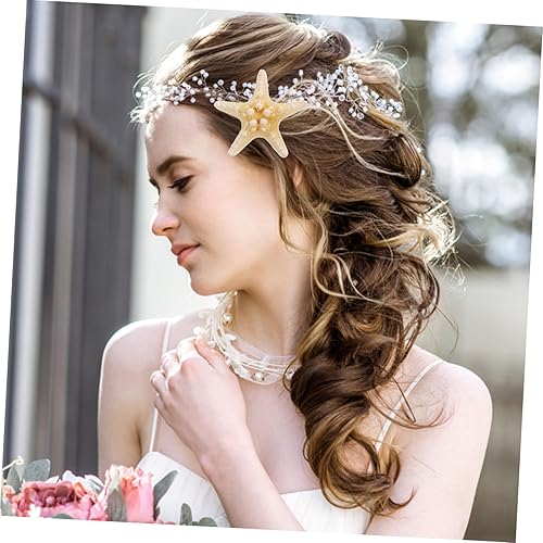 Miniatura 4 de Beaupretty 2 pinzas para el cabello de estrella de mar, resina para playa, sirena, horquilla de estrella, accesorios para el cabello para mujeres y