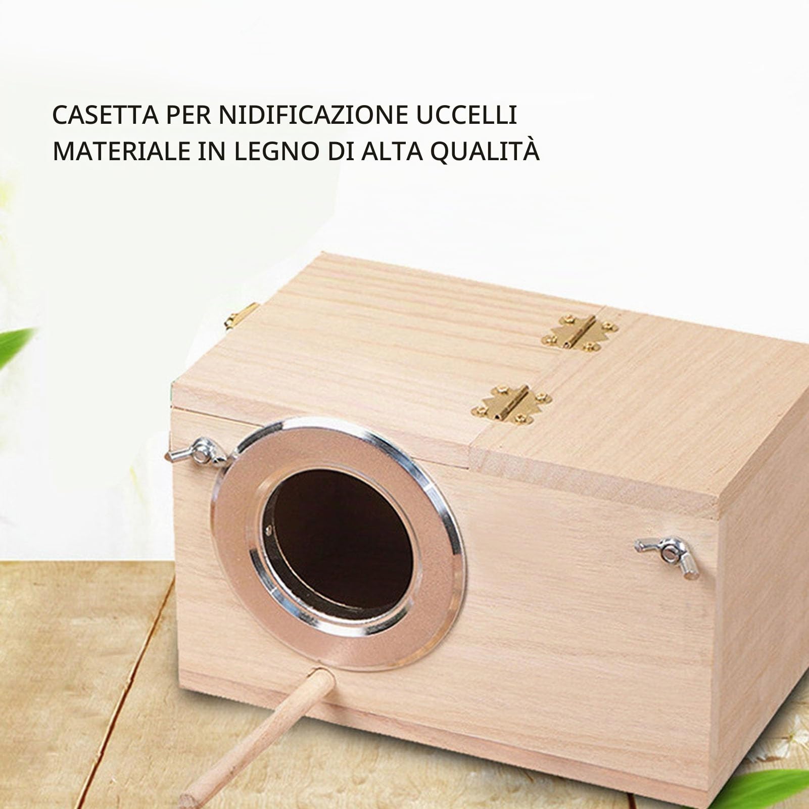 Nido per Uccelli, Gabbia per Allevamento di Calopsite Cassetta per Allevamento di Casette per Uccelli con Trespolo per Piccioncini Allevamento di Pappagalli