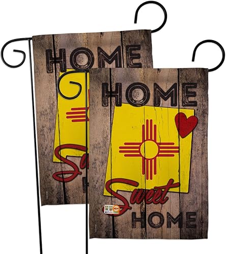 State New Mexico Home Sweet Garden Flags 2pcs Pack Americana States USA American Territories Republic Country Particular Area Small Decorative Gift