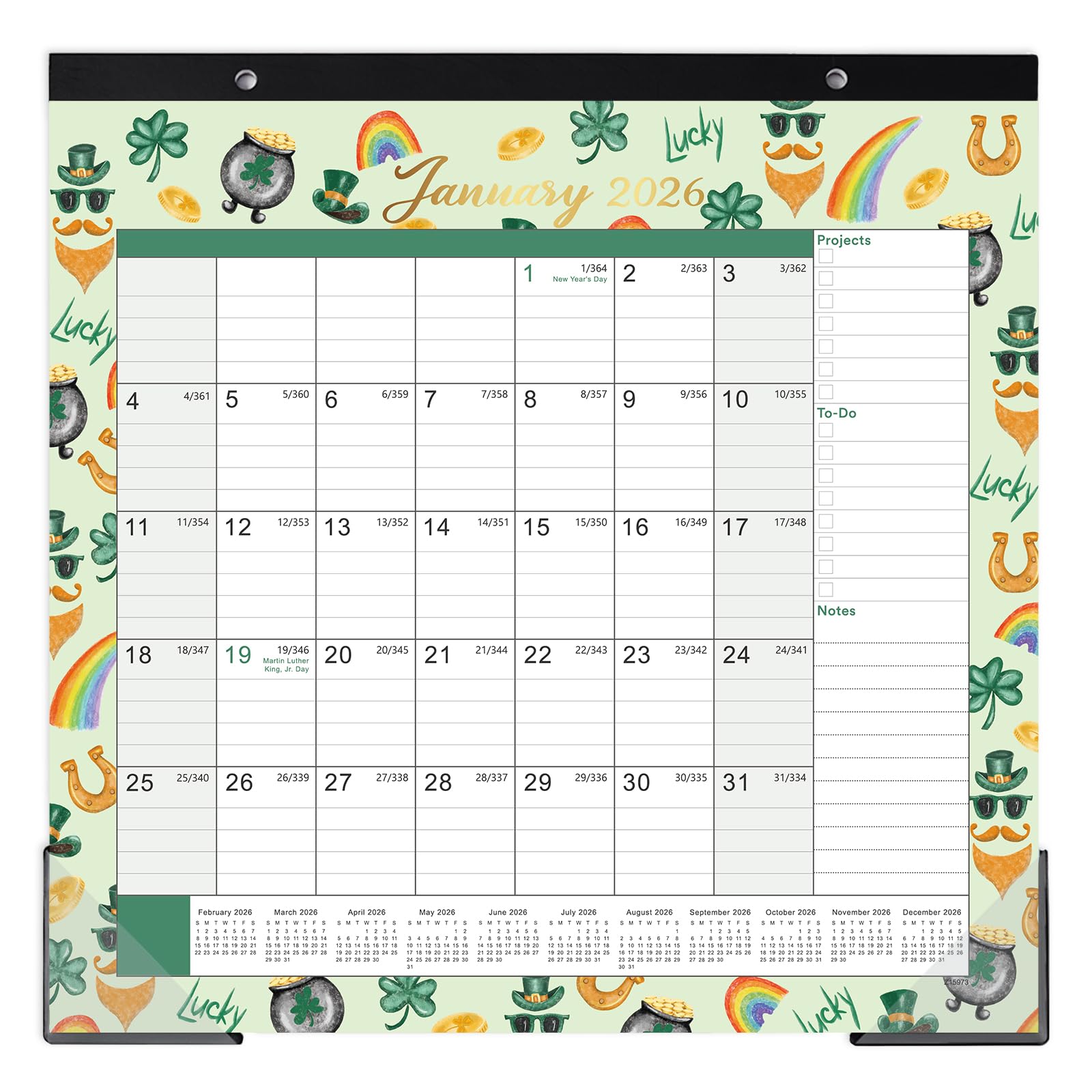 Magnetic Calendar for Refrigerator - Magnetic Fridge Calendar 2026-2027, Jan. 2026 - Dec. 2027(24-months), 11.5'' x 11.5'', 2026-2027 Desk/Wall Calendars with Corner Protector, Tear-off Pad - 12 Themes