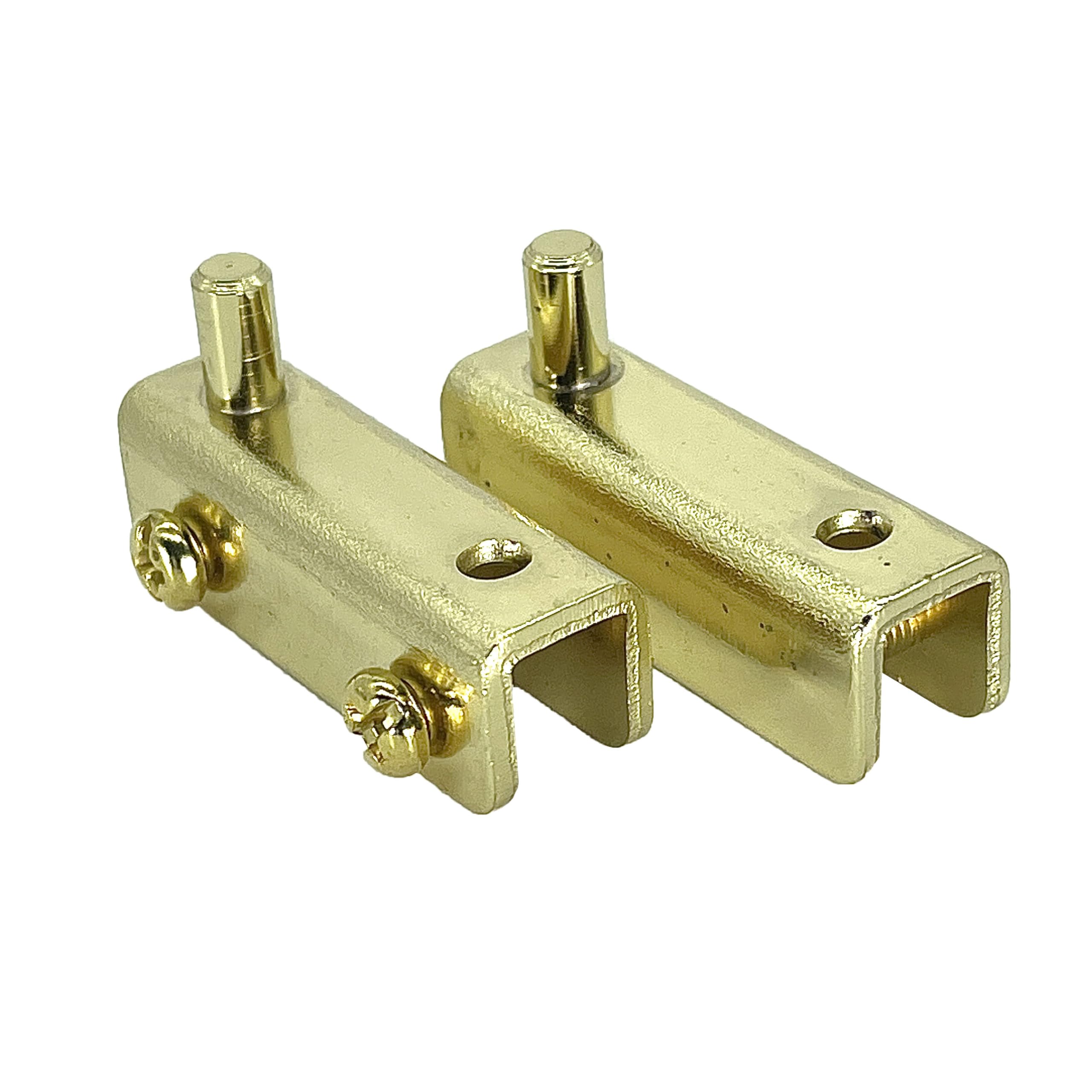 C.R. LAURENCE GDH5BR CRL Brass Standard Mount Glass Door Hinges