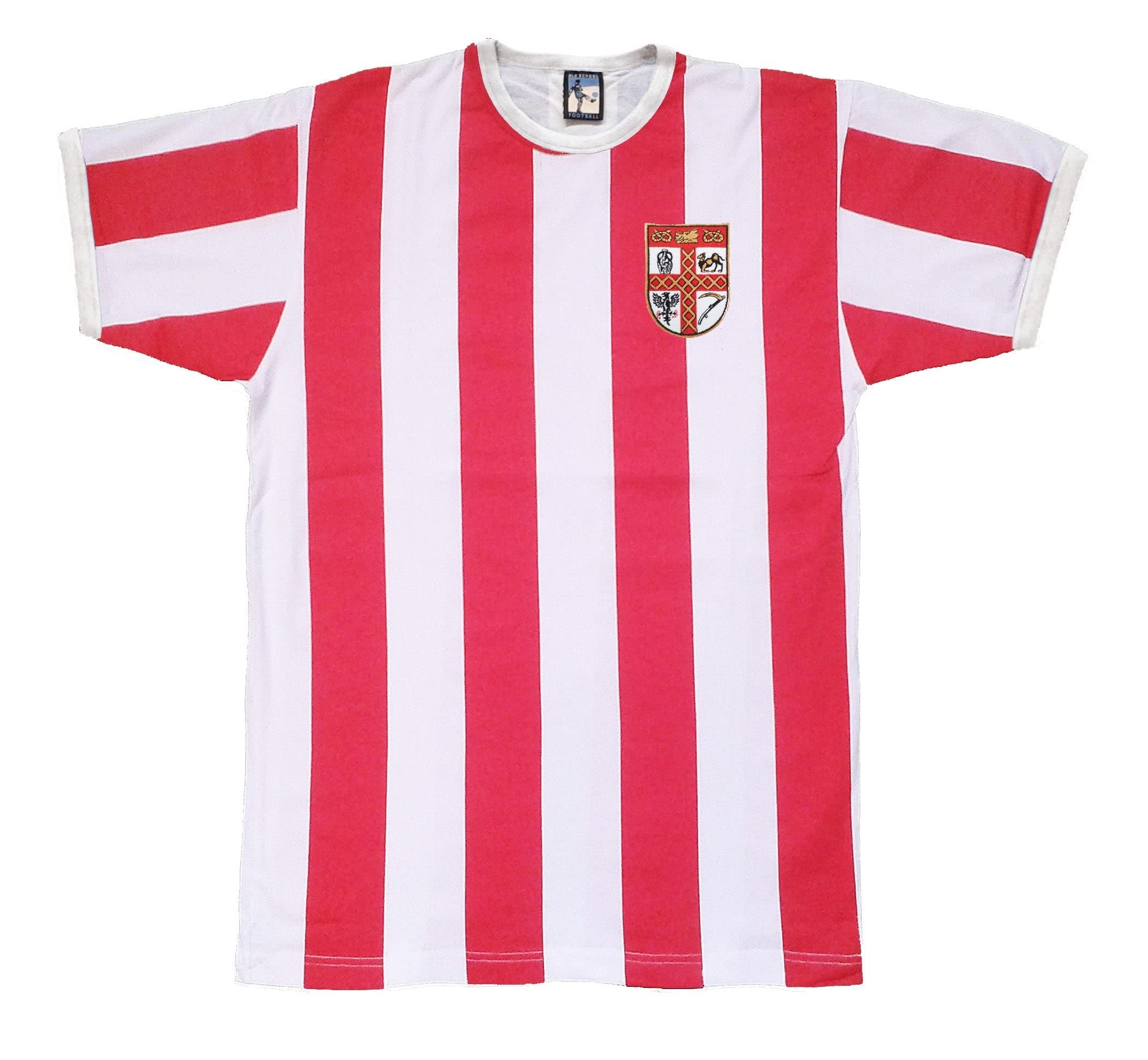 Stoke 1950s Retro Football T Shirt Embroidered Logo