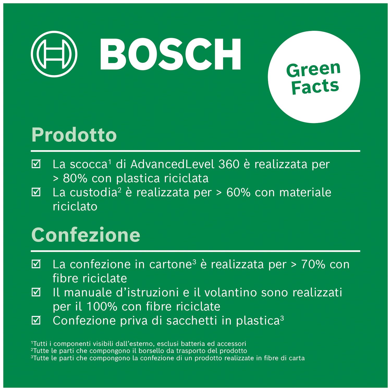 Bosch livella laser multifunzione AdvancedLevel 360 (3 linee laser incl. 360° per allineamento dell'intera stanza, in cartone)
