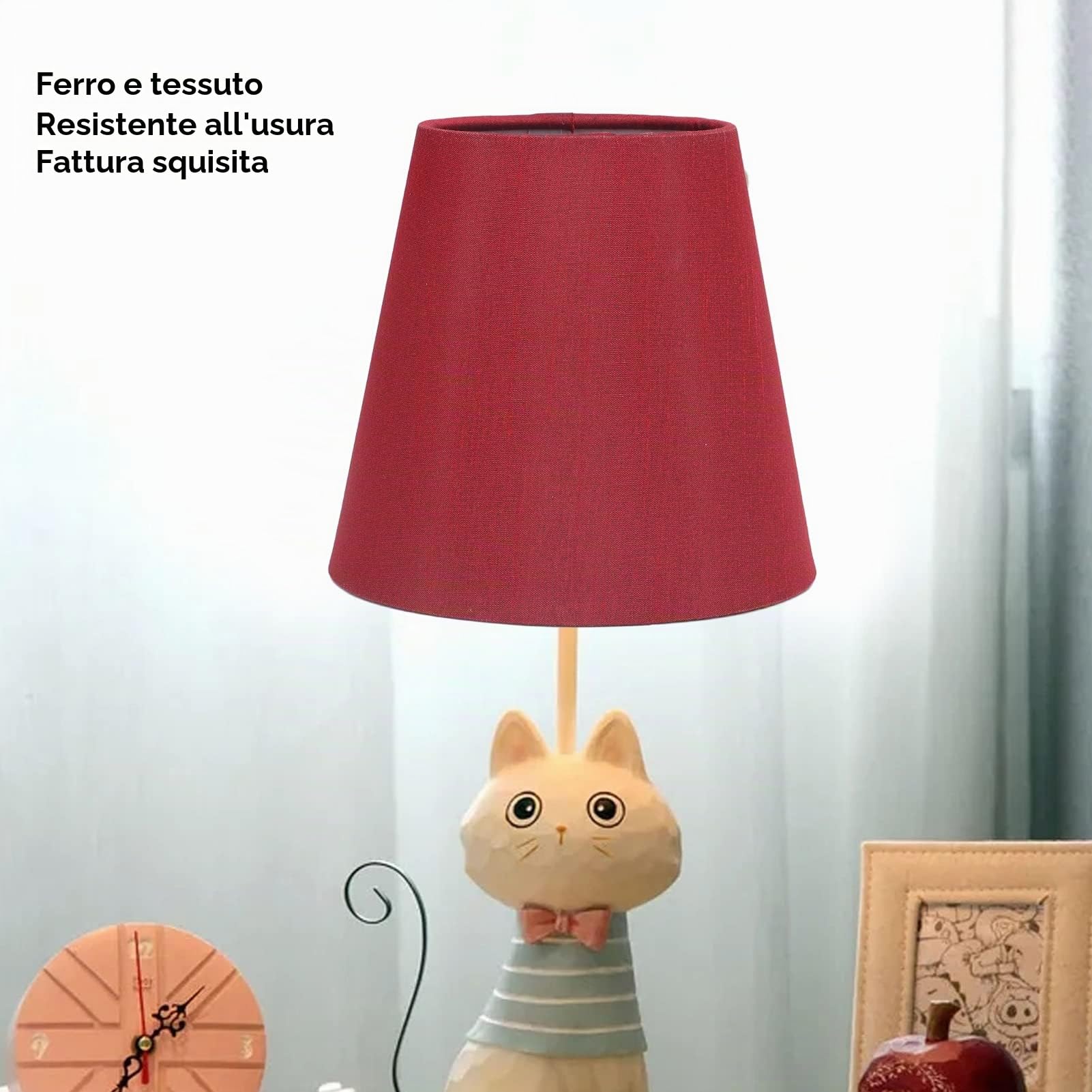 Paralumi in Tessuto, Piccoli Paralumi a Clip per Lampadario E14, Copertura per Lampadina Pendente, 6 Pezzi, Tessuto di Cotone Nero for Comodino, Parete, Soggiorno
