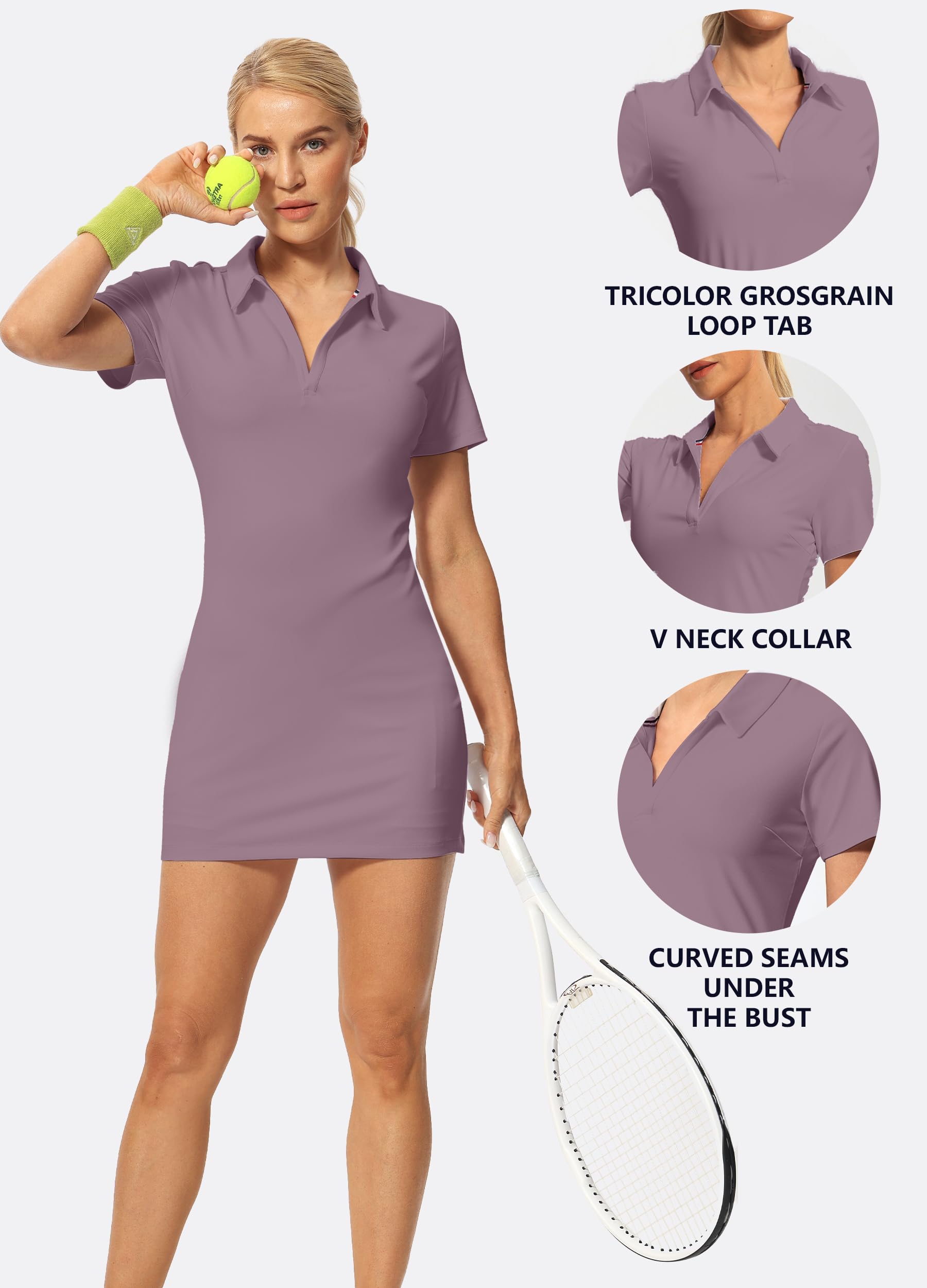Polo Collar Zipper Short Dress VCY0009