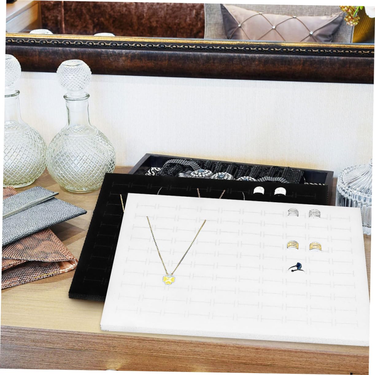 Inserts en mousse pour boîte à bijoux ronde - Personnalisable et élégant