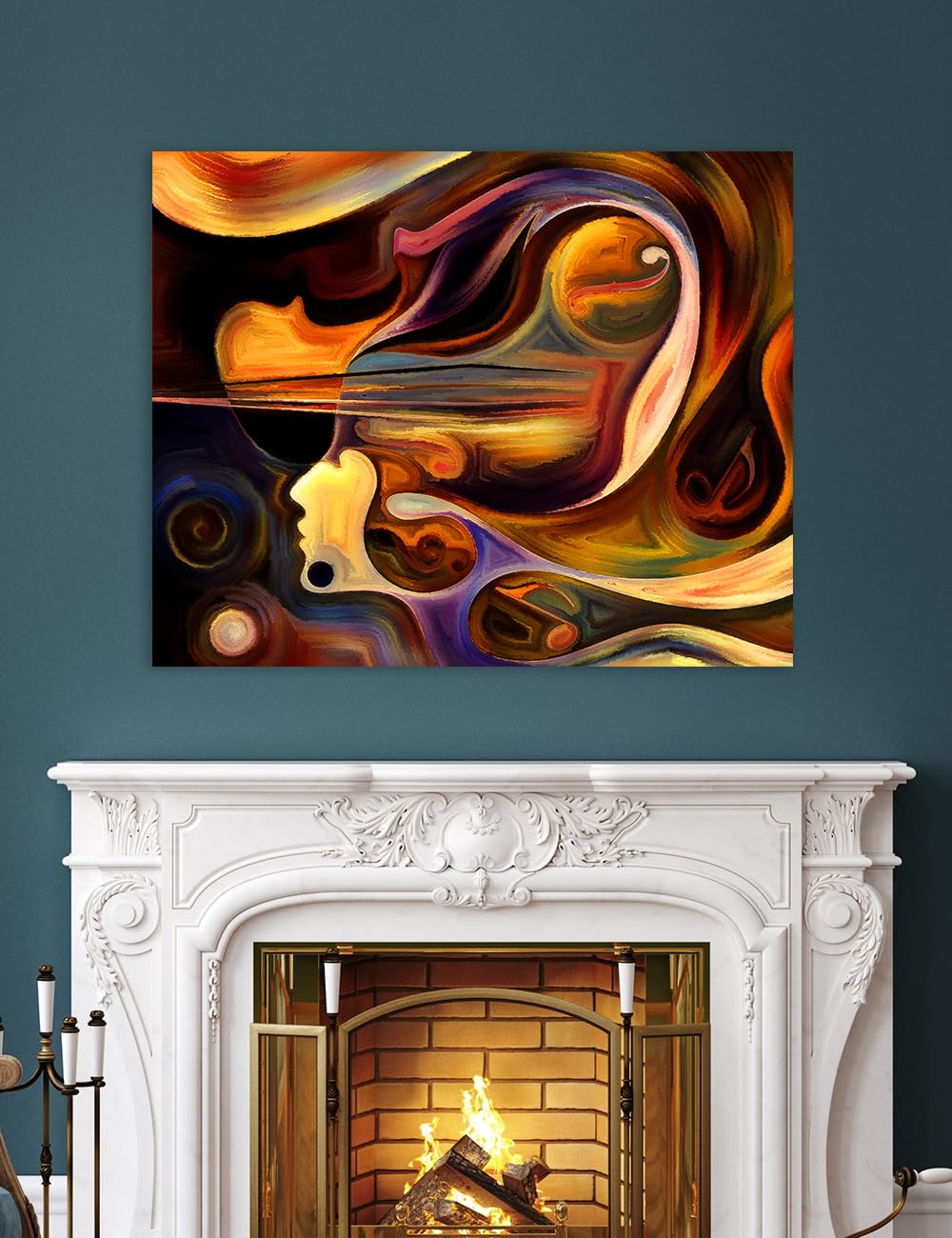 現代アートパネル、L. HILL Chocolate Melody II Amazon.com: DECORARTS Modern Abstract Wall Art, Inner Melody