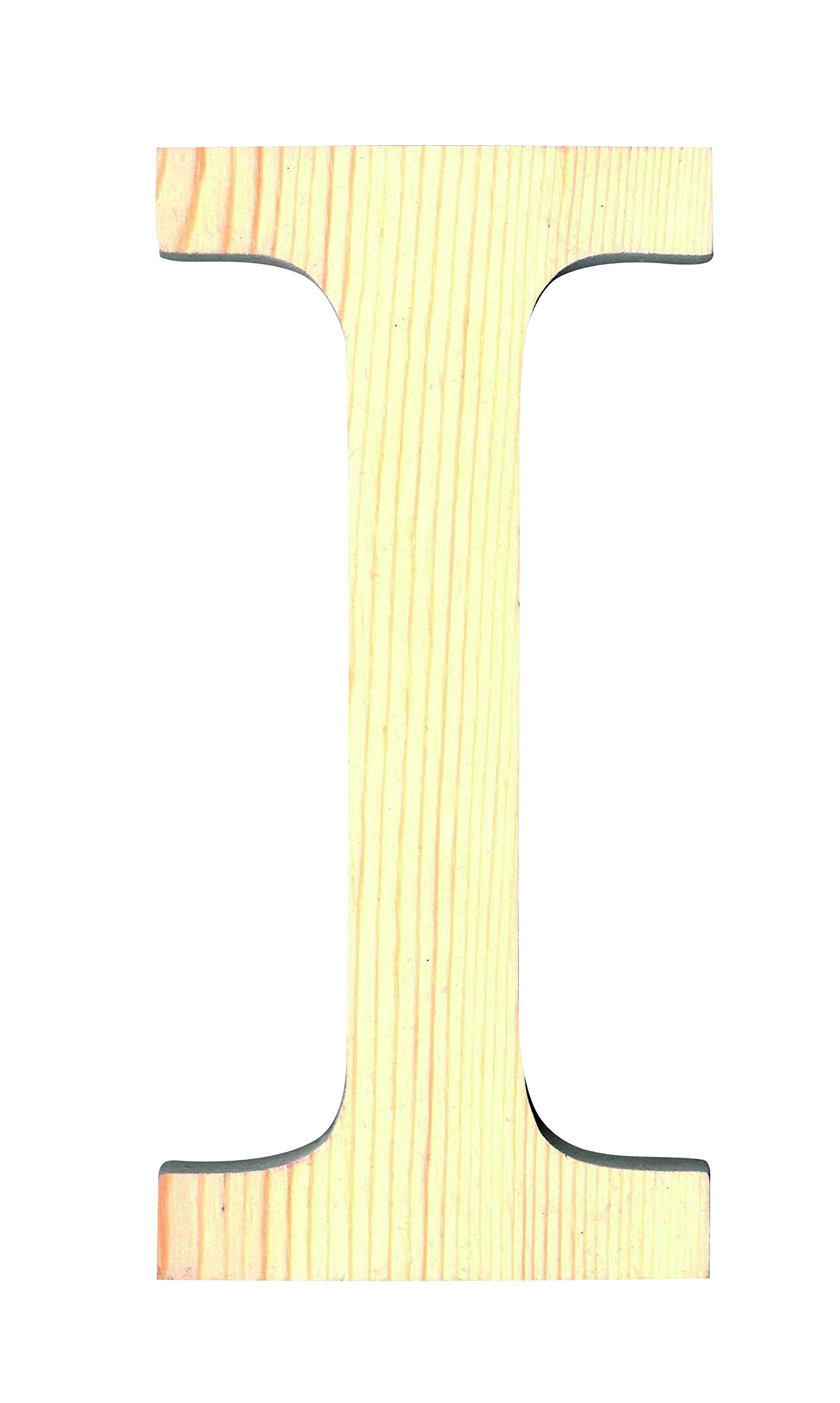 Artemio 19 cm Wooden Letter I in Upper Case, Beige