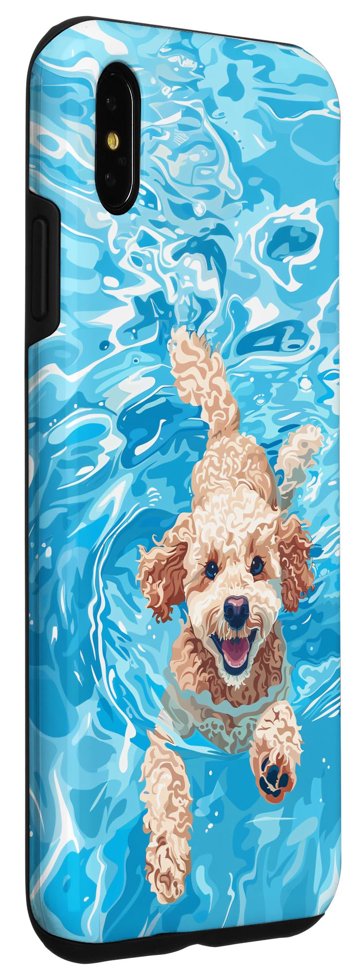IPhone 14 Hülle Mit Weimaraner Hund Design - Lustiger Hund Im Pool, Robuste Schutzhülle Aus Polycarbonat