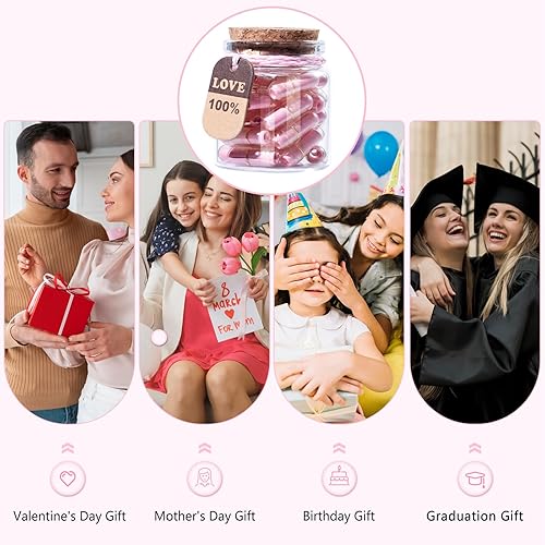 Miniatura 38 de Tintnut Regalo de San Valentín para novio/novia, letras de cápsula, 30 unidades, mensaje de amor, letras de amor, píldoras de mensaje, regalo medio