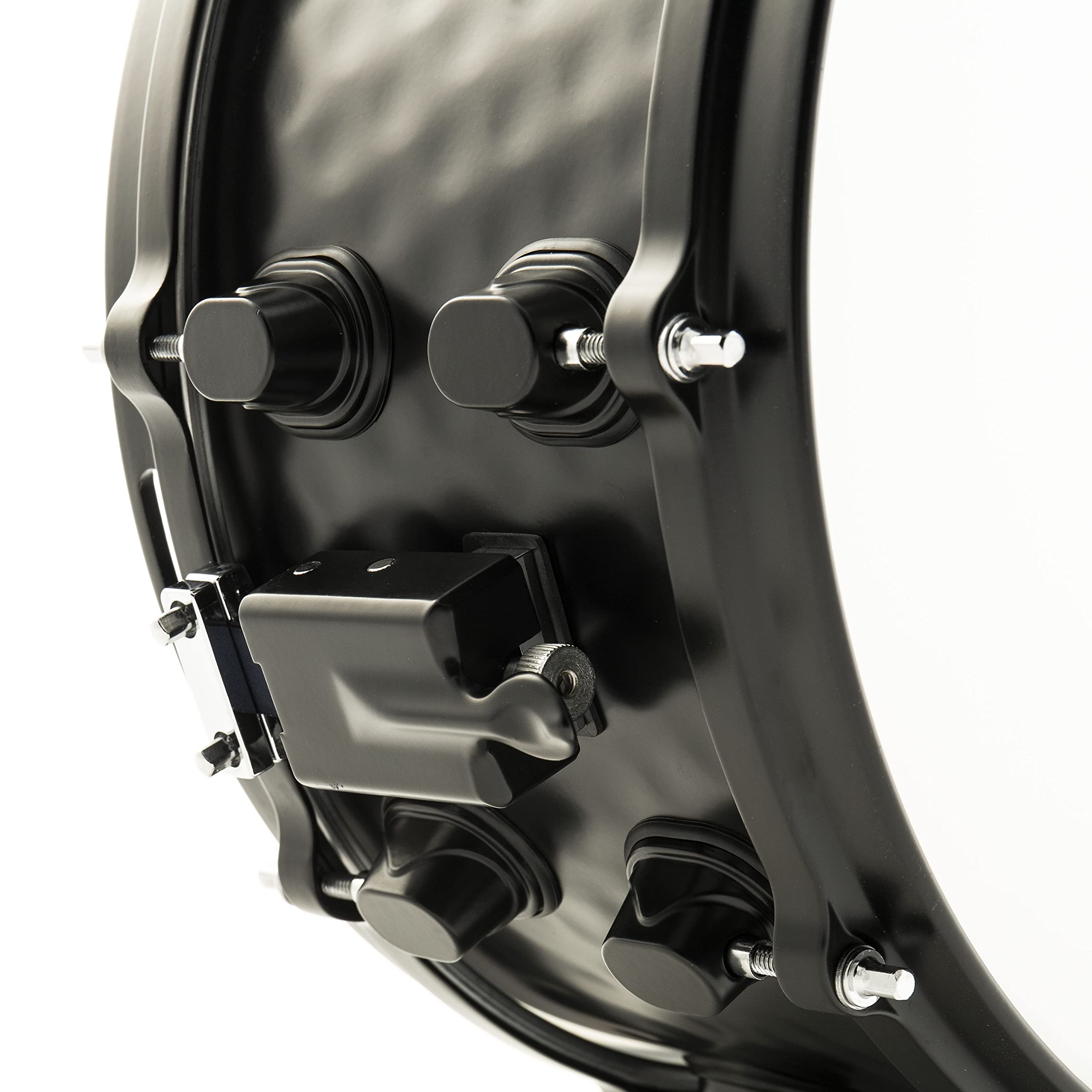 Fame FSS-65 Snare Drum, 14"x6.5", Hammered Black Steel, Professional Quality, Remo Skins, Die-Cast Hoops, 10 Tuning Screws, Includes Drum Sticks, Ideal for Beginners"