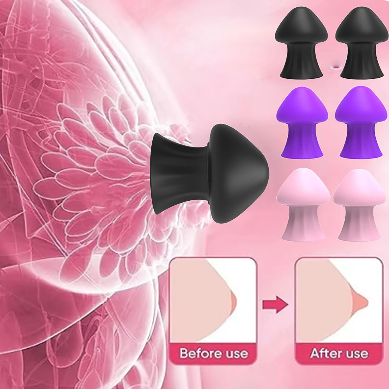 Silicone Capezzolo Succhiatori Capezzoli Morsetti Pompe Capezzolo Stimolatore Capezzolo Correttore Giocattoli Del Sesso Per La Donna Massaggio A Vuoto (Pink)