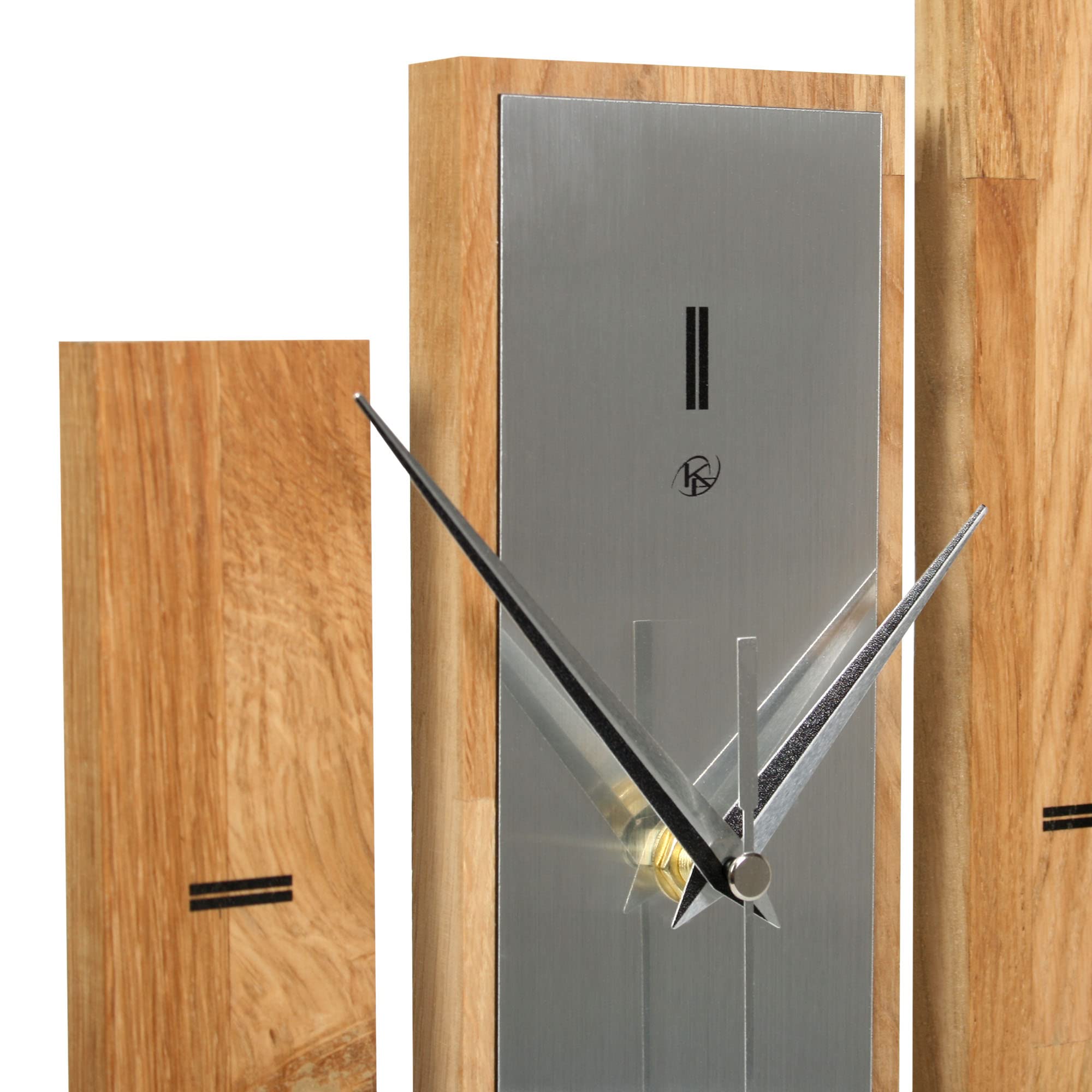 Kreative Feder Designer-Standuhr „Square aus Holz – Schwarze Tischuhr in oderne