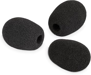 LEFXMOPHY Windscreen Compatible for Razer BlackShark V3, V3 Pro Gaming Headset Microphone Pop Filter Protector, 3-pack Black Foam Cover Accessories