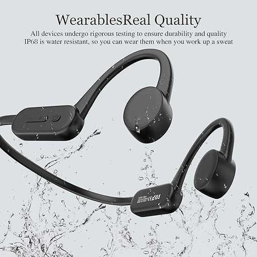 Miniatura 9 de Auriculares de conducción ósea, auriculares deportivos impermeables Bluetooth IP68, memoria 8G integrada, adecuados para nadar, correr y otras