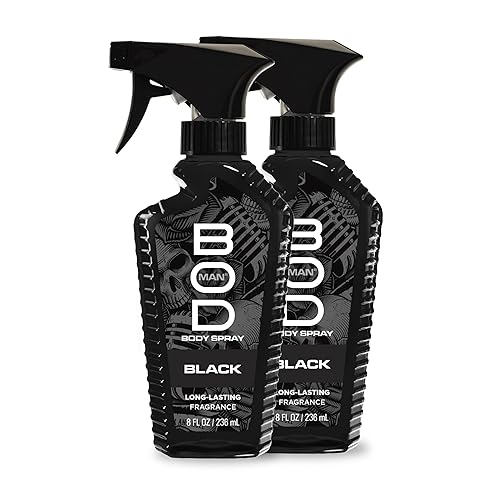 BOD Man Fragancia en aerosol corporal, negro, 8 onzas líquidas (paquete de 2)