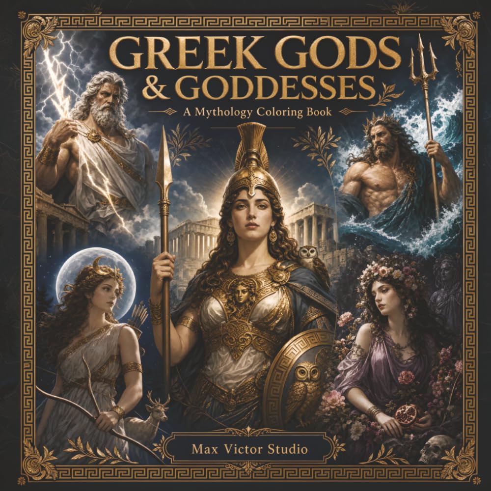 GREEK GODS & GODDESSES: A Mythology Coloring Book