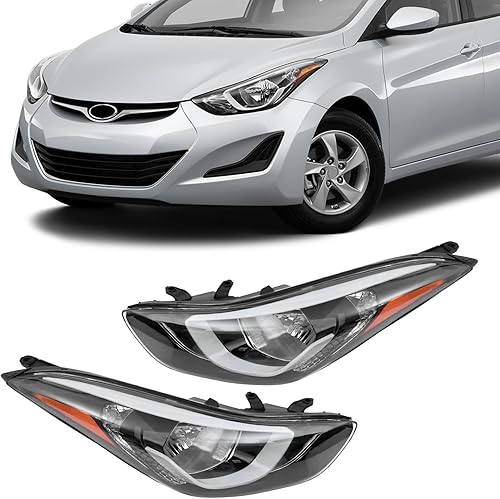 Miniatura 10 de PIAOYUE -Para 2014 2015 2016 Hyundai Elantra faro derecho lado pasajero faro nuevo