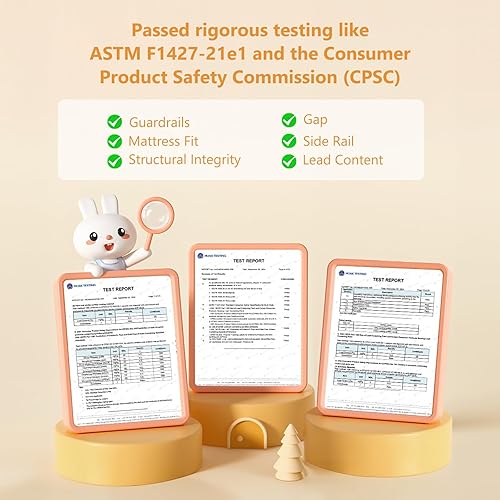 Miniatura 4 de JOYMOR Litera baja de madera maciza individual sobre individual para niños/jóvenes, marco de cama con barandillas y escalera para niños y niñas, no