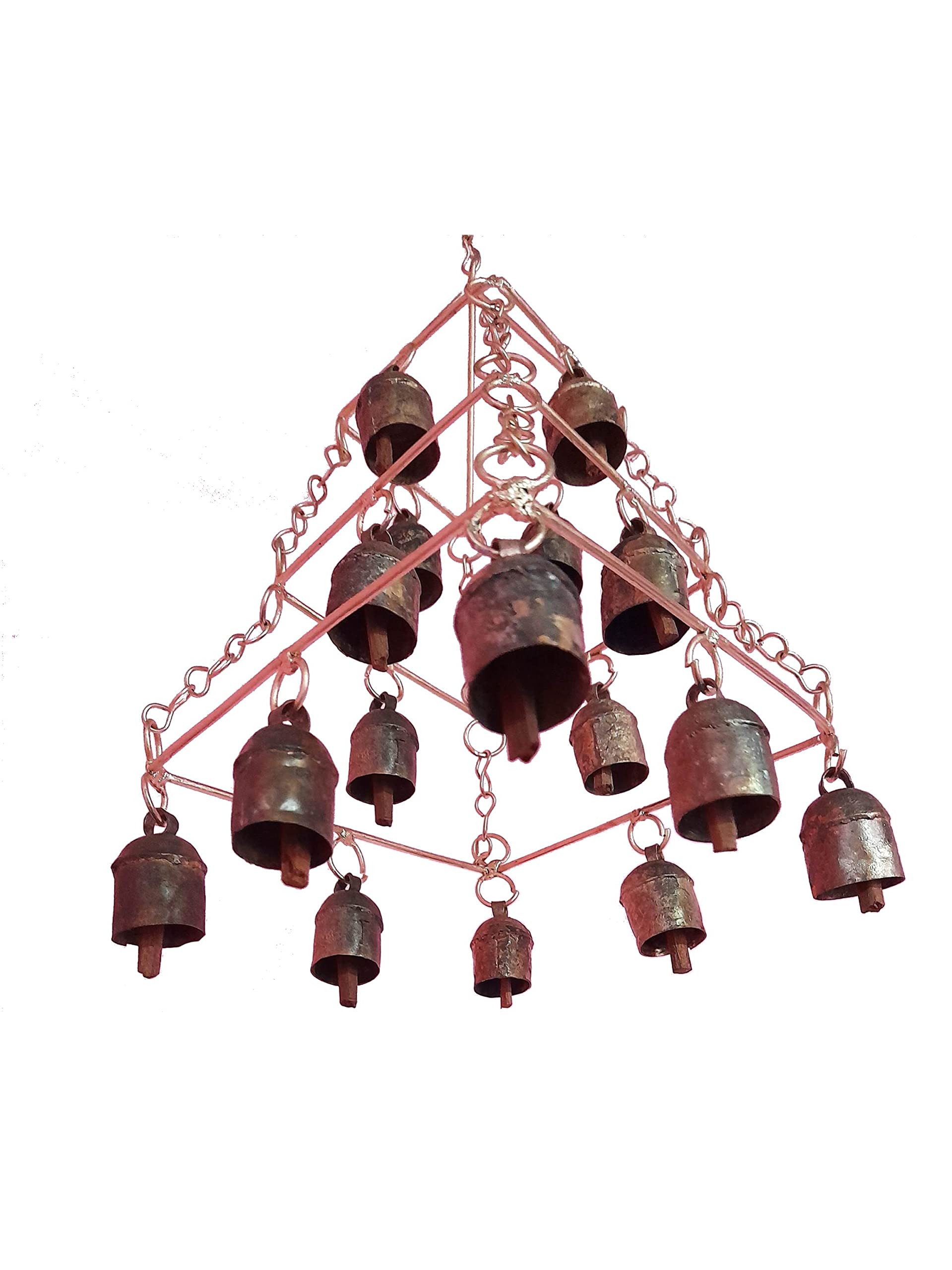 New Zummar House Handmade Chime with 16 Copper Coated Kutch Metal Bells/Wind Chimes Bell-image-11
