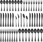 LIANYU 20 Ensemble de couverts en pièces, ensemble d'argenterie en acier inoxydable plat, ensemble de vaisselle pour ustensiles de table 4, Inclure la cuillère à fourche à couteau, le miroir poli, le lave-vaisselle sans danger