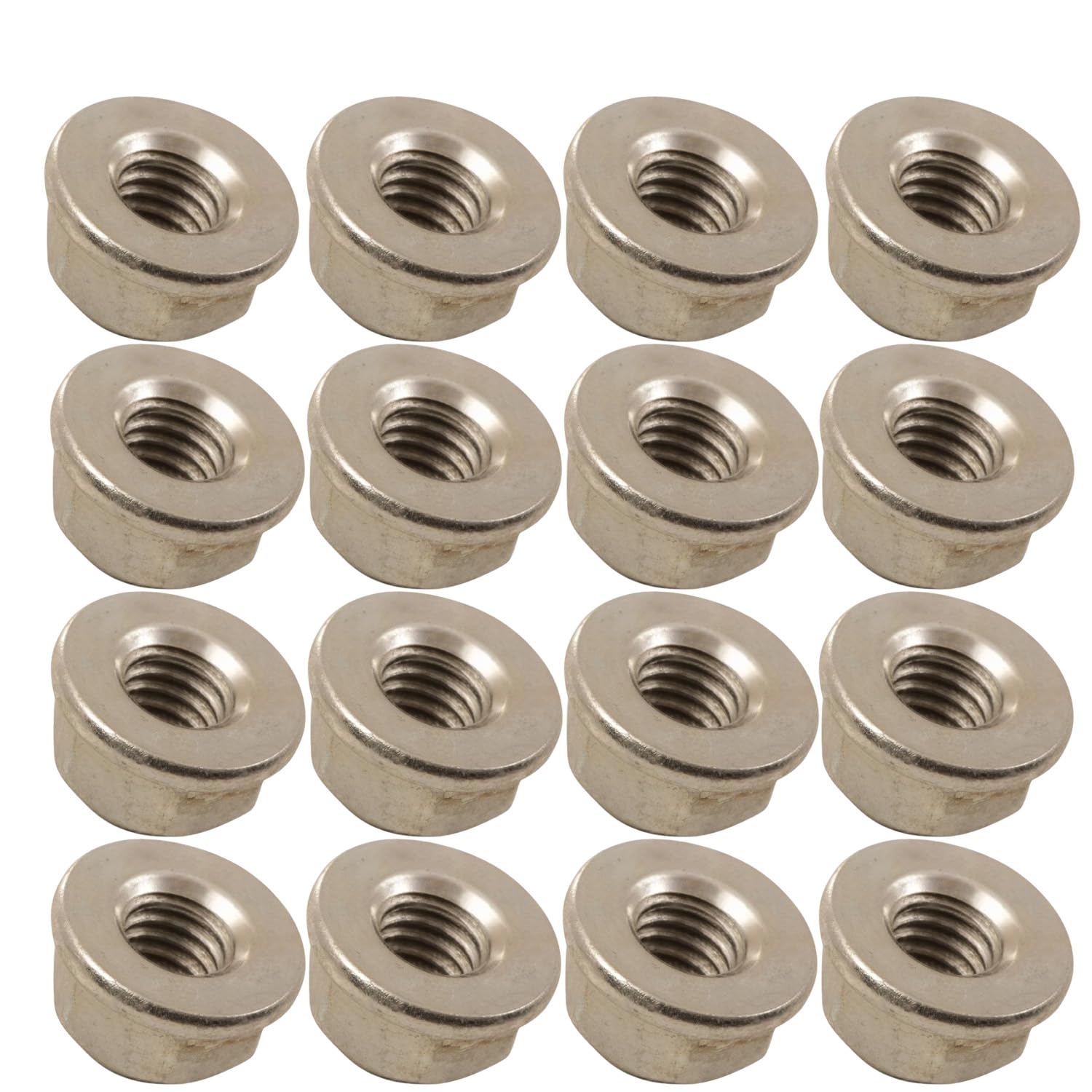 16Pcs Self-Lock Nuts 6mm 90343-ZE6-000 Compatible with Honda Snowblower HS520 HS520K1 HS521 HS521K1 HS621 HS720 HSS724A HSS928A HSS1332A