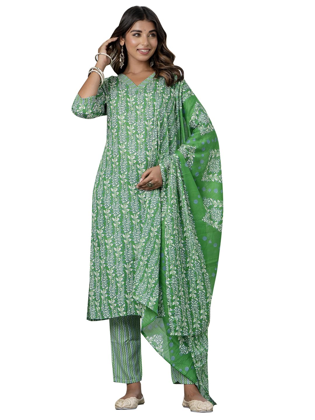 VredeVogel Women’s Cotton Blend Printed Straight Kurta with Pant & Cotton Print Dupatta Set | Ethnic Set for Women VredeVogel Women’s Cotton Blend Printed Straight Kurta with Pant & Cotton Print Dupatta Set | Ethnic Set for Women