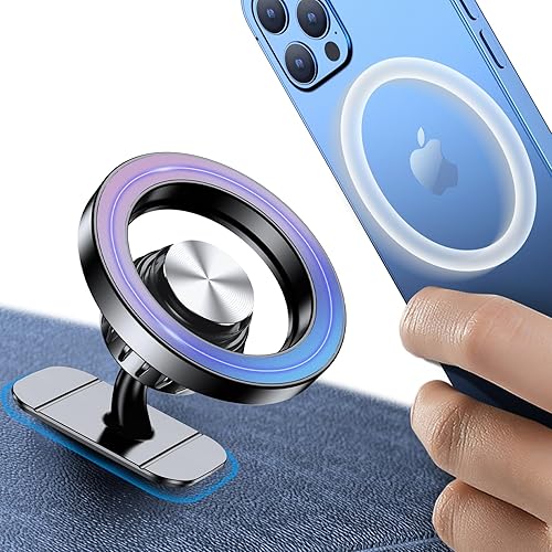Miniatura 2 de Soporte de coche Magsafe con 20 imanes fuertes: soporte magnético para teléfono con ventilación de aire de automóvil【360°】 para iPhone soporte