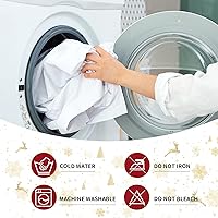 Vista 6 de Fundas para sillas de comedor, paquete de 4, fundas elásticas para sillas de comedor, fundas protectoras para sillas de comedor de Navidad