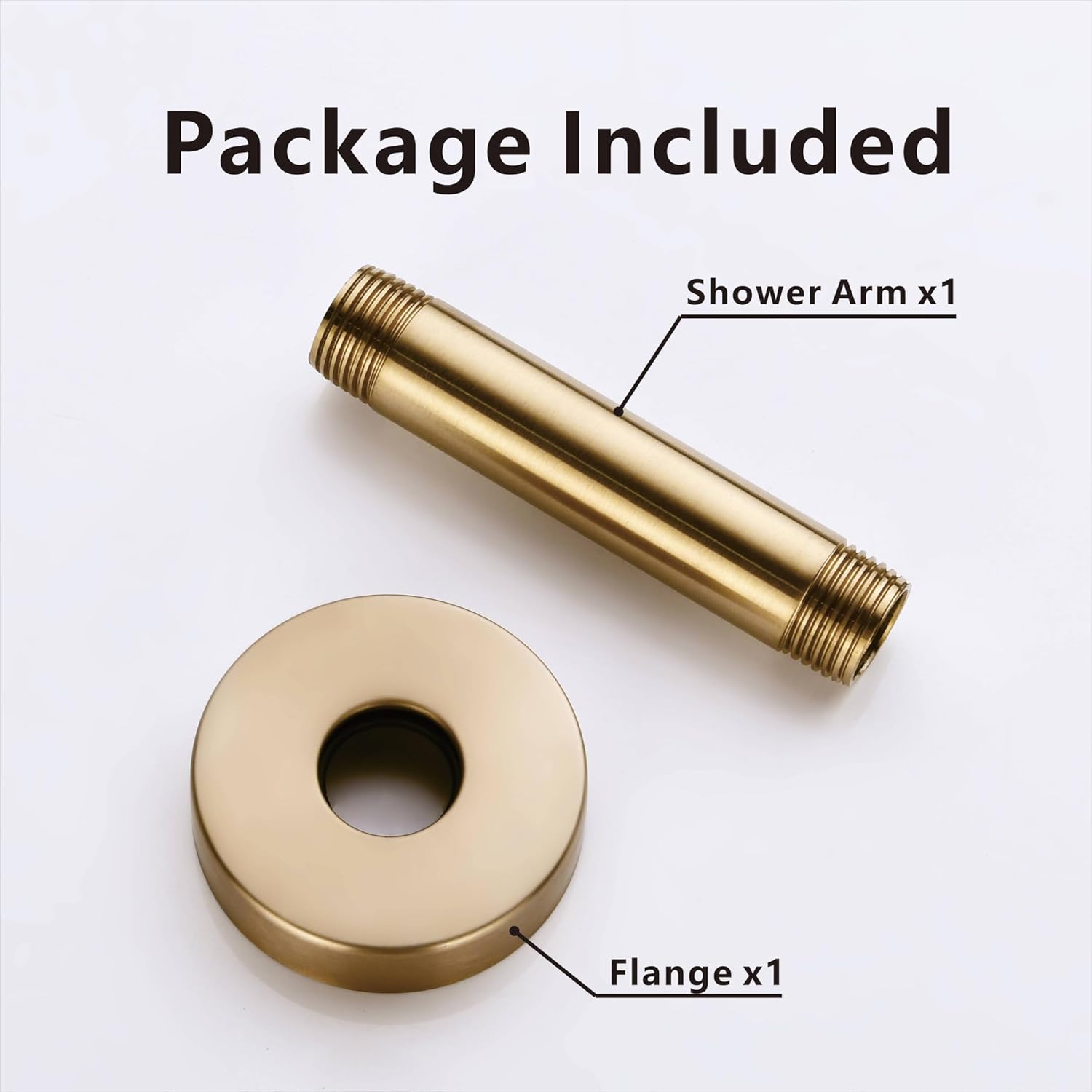 4 Inches Ceiling Mount Shower Arm and Flange, Champagne Bronze